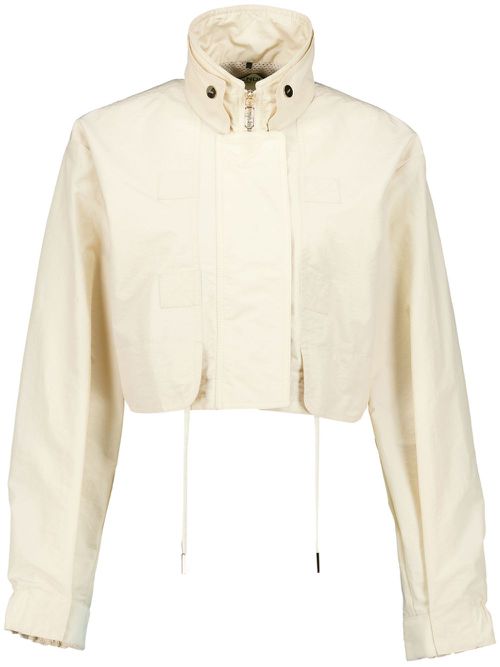 Stand-up collar cropped jacket - Neutrals