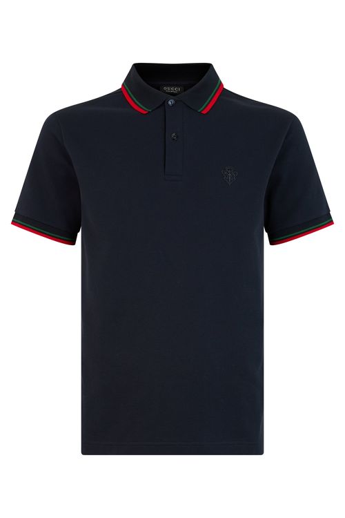 Men's Web Band Polo Shirt in Cotton
