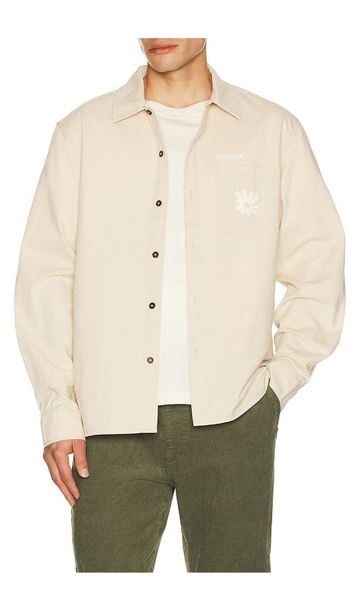 Rhythm Kinetic Long Sleeve Shirt in White. - M also in