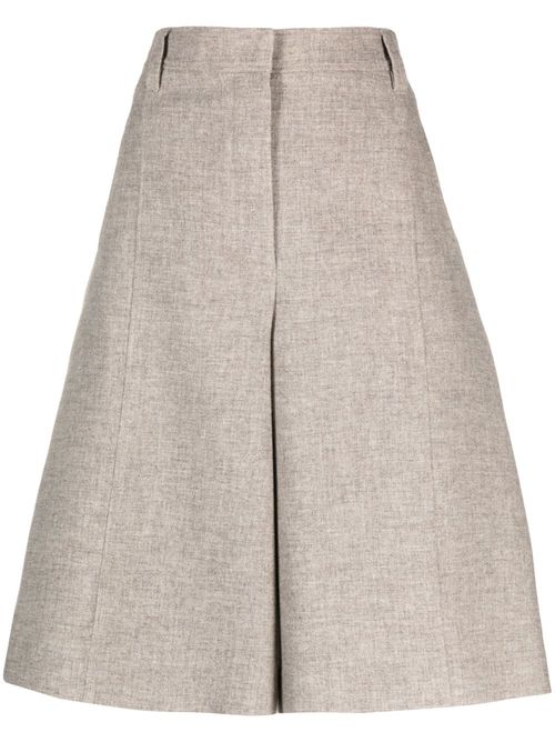 Wide-leg bermuda shorts - Neutrals