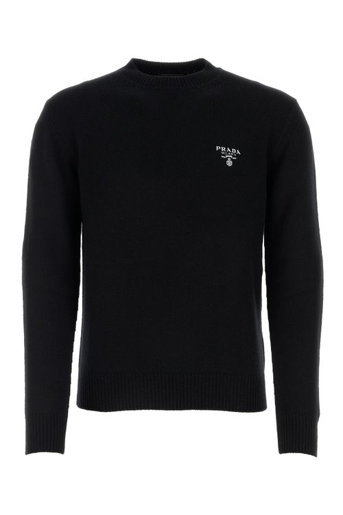 Cashmere Crew-Neck Sweater — Black