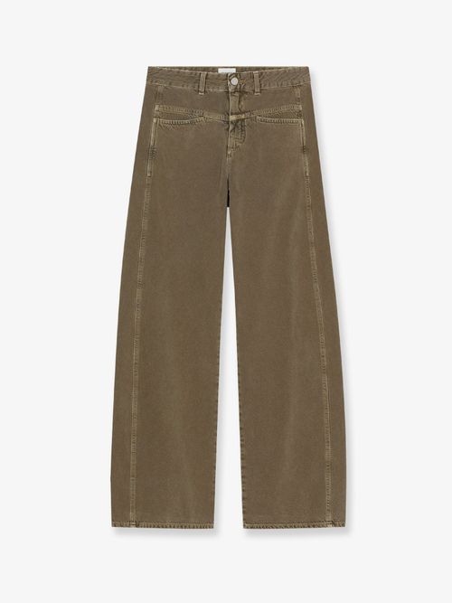 Premium Cotton Denim Trousers — Brown