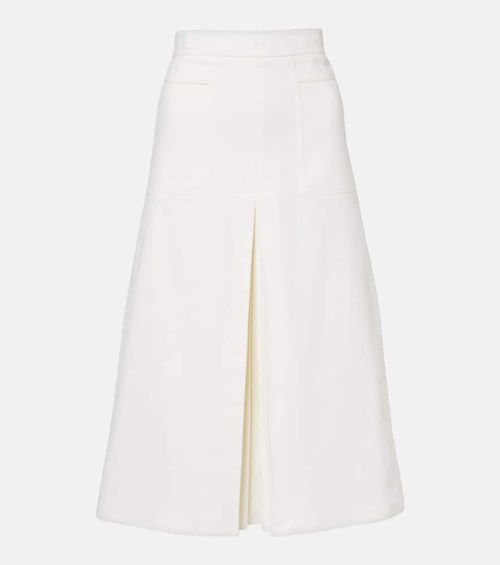 Renoir pleated cotton midi skirt