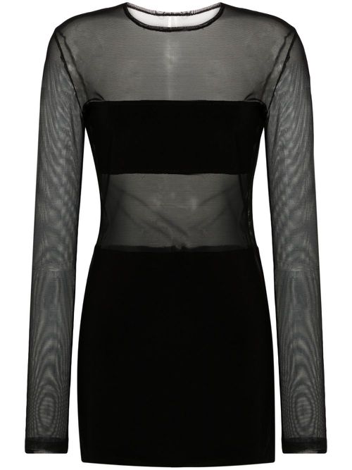 Dash Dash semi-sheer minidress - Black