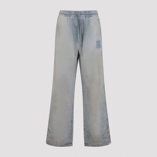 Drawstring Appliqué Wide-leg Jeans