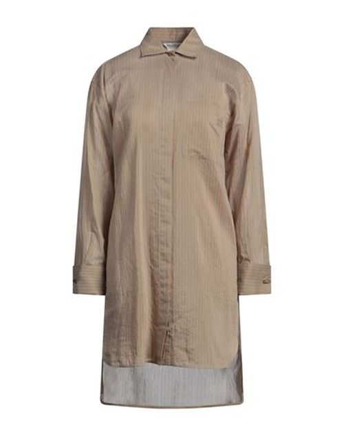 Max Mara Woman Mini dress Beige Size 10 Cotton, Silk