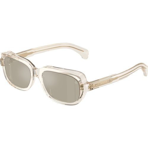 Moncler Unisex Moncler ME6008 SUNTRAP 30035A Gafas de sol Acetato Transparente Marrón Pillow Normal reflejado