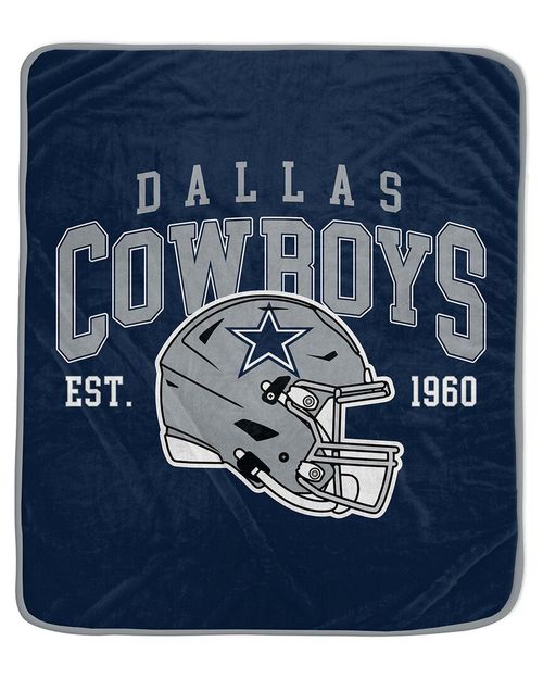 Dallas Cowboys Nfl Team Vintage Helmet Fleece Throw