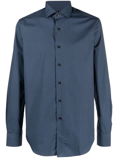 Dell'oglio long-sleeve button-up shirt - Blue