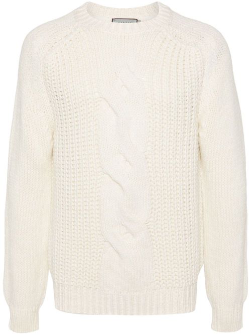 Braided ribbed sweater - Neutrals