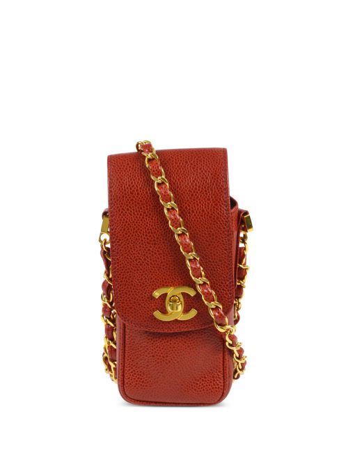 1995 CC turn-lock accessory shoulder bag - Red