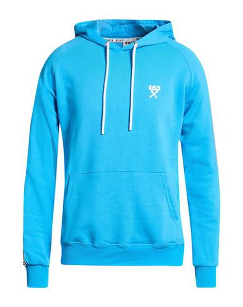 Man Sweatshirt Azure Size M Cotton