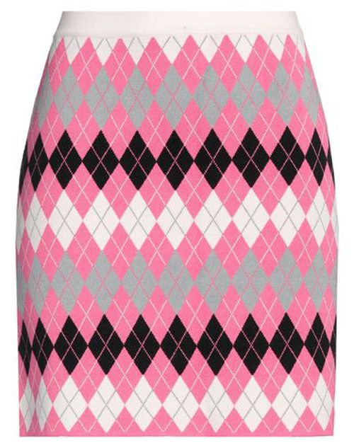 Woman Mini skirt Pink Size L Viscose, Polyamide, Elastane