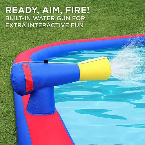2-in-1 Bounce & Blast Inflatable Water Slide Park