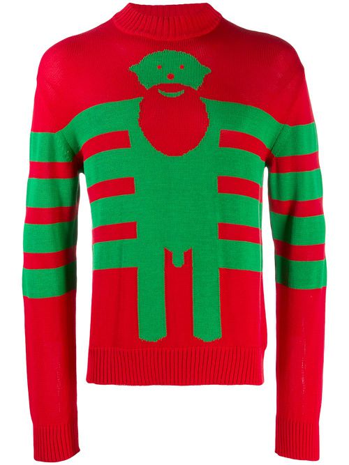 2008 pre-owned knitted intarsia jumper - Red