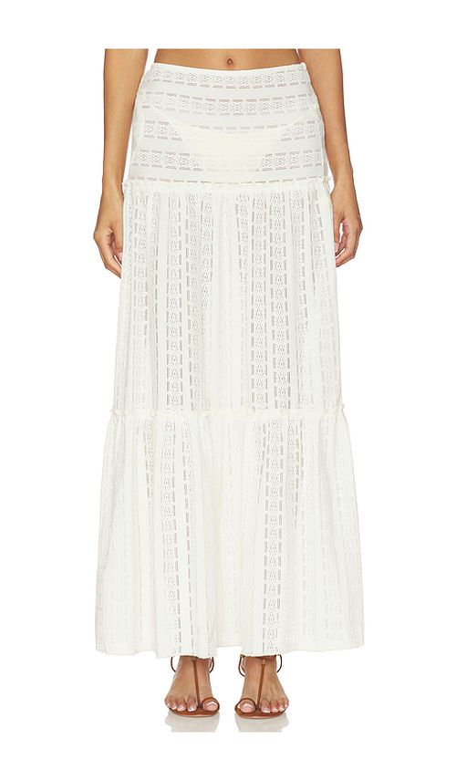 MORE TO COME Darla Maxi Skirt in Ivory. L. Also in XXS, XS, S