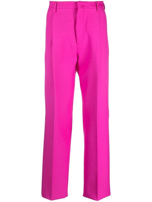 Straight-leg tailored trousers - Pink