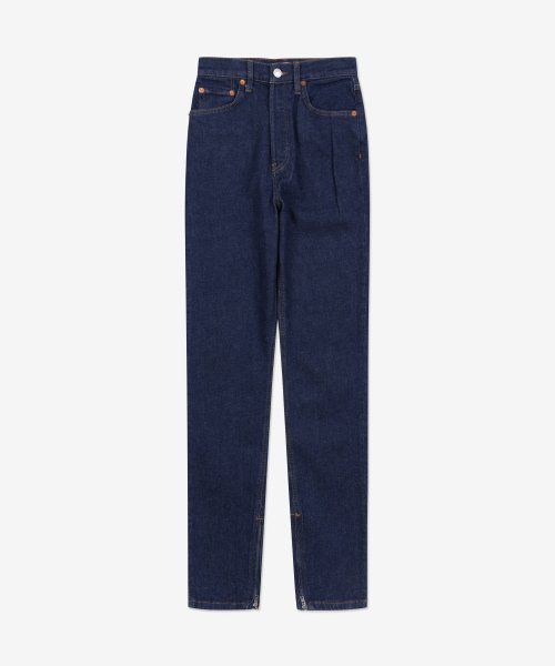 Women's Super High Drain Pipe Denim Pants