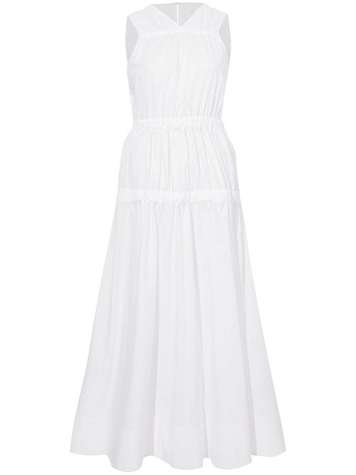 Libby ruched-detail cotton dress