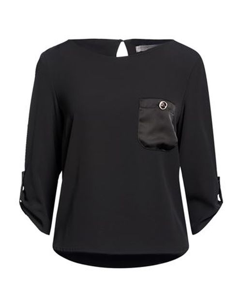 Woman Top Black Size L Polyester, Elastane