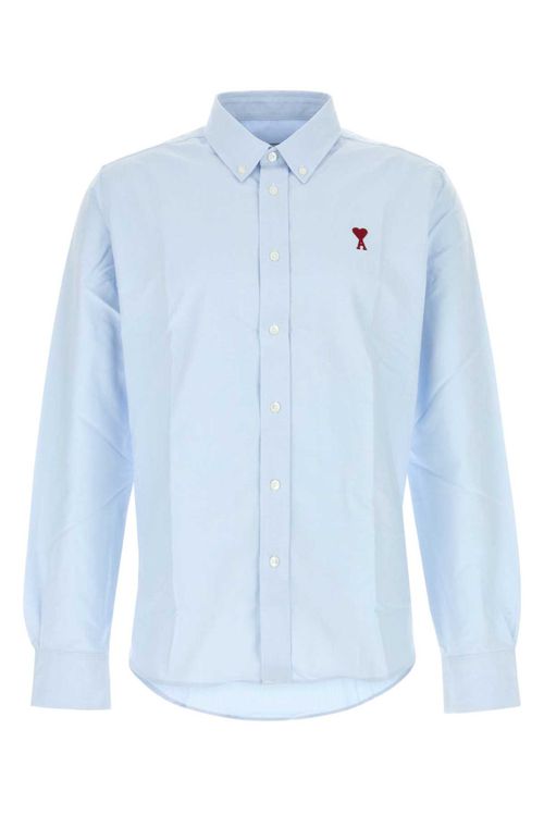 Light Blue Embroidered Logo Shirt
