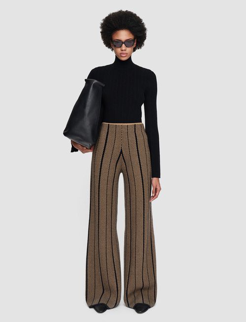 Chevron Jacquard Knitted Trousers