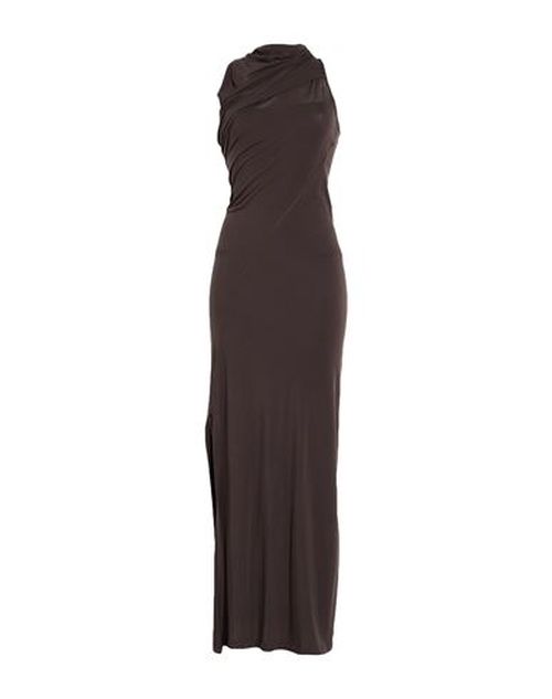 Woman Maxi dress Chocolate brown Size L Lyocell, Elastane