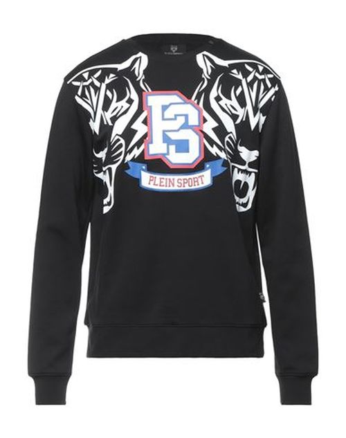 Man Sweatshirt Black Size S Cotton, Polyester
