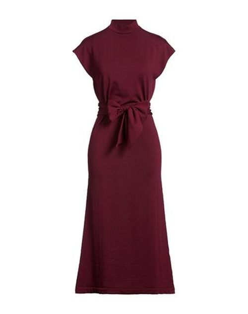 Woman Midi dress Burgundy Size 2 Merino Wool