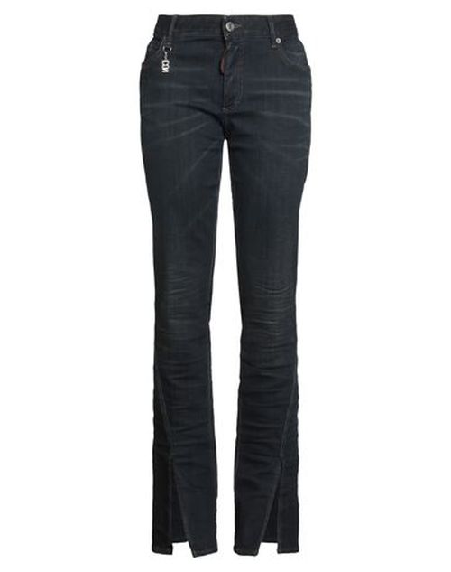 Woman Jeans Blue Size 0 Cotton, Elastane, Calfskin