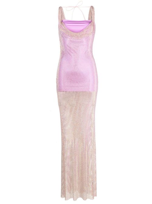 Crystal-embellished maxi dress - Purple
