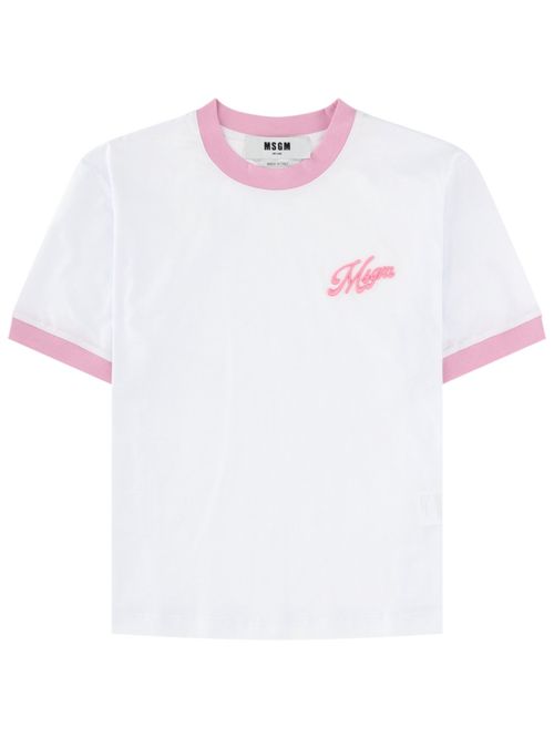 White Logo Crew Neck T-Shirt