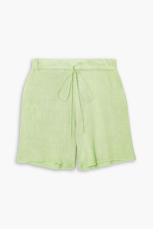 CALLE DEL MAR - Ribbed-knit shorts - Green - M