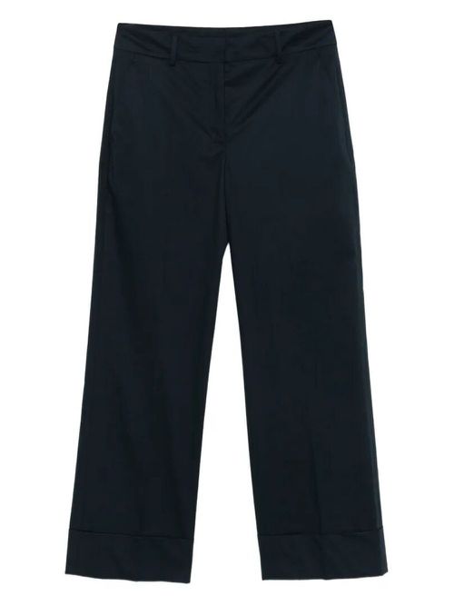 Arlys Wide-Leg Cuffed Cotton Trousers
