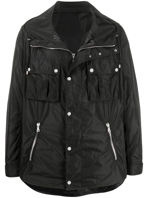 Zip-front drawstring jacket - Black