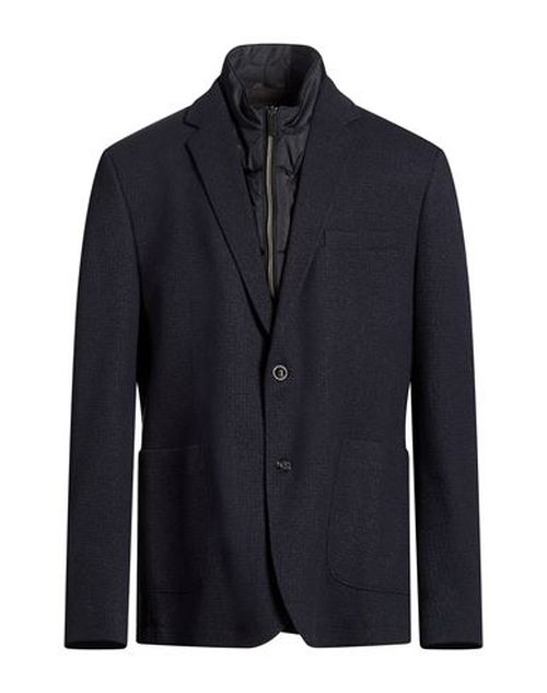 Man Jacket Navy Size 48 Polyester, Viscose, Elastane