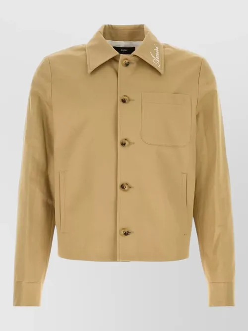 Amiri - cotton jacket long sleeves chest pocket