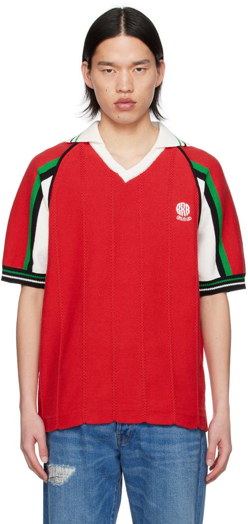RICE NINE TEN Red Soccer Jersey Polo