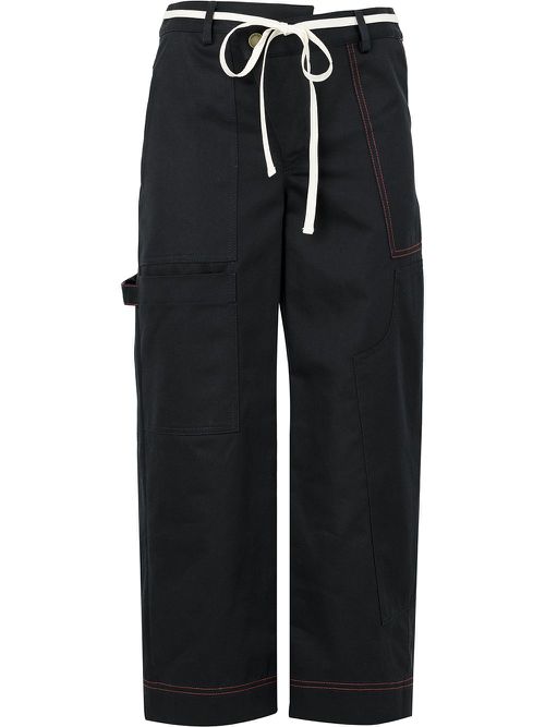 Wide leg cargo trousers - Blue