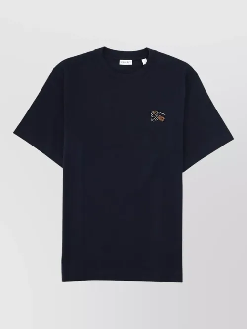 Burberry - cotton crew neck short sleeve t shirt