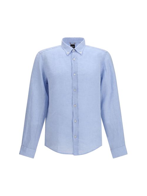Regular-Fit Linen Shirt — Blue