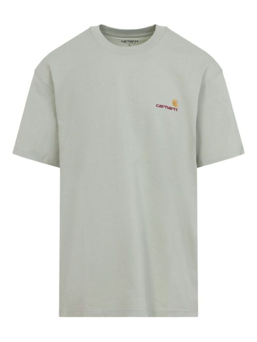 Logo-embroidered cotton T-shirt - Green