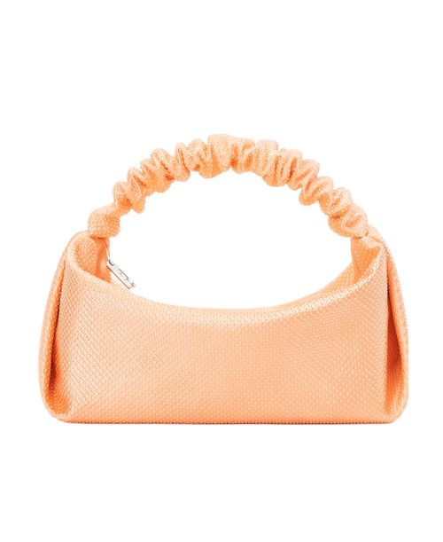 Scrunchie crystal-embellished mini bag
