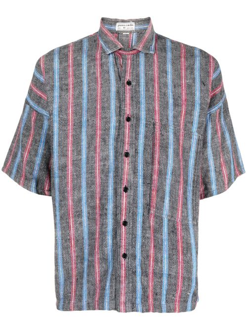 1980 striped cotton polo shirt - Red