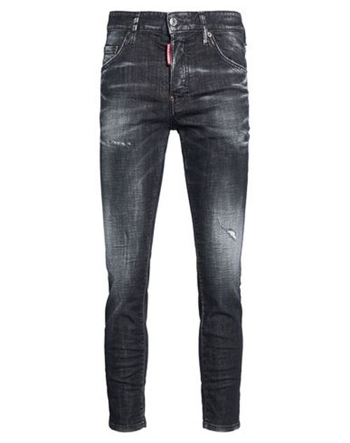 Man Jeans Black Size 28 Cotton, Elastane