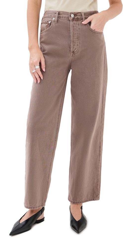 Ren Jeans: High Rise Wide Leg Jeans Ceramic