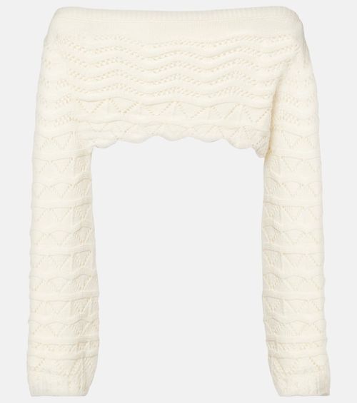 Helena striped crochet crop top