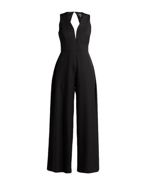 Woman Jumpsuit Black Size 14 Polyester, Elastane