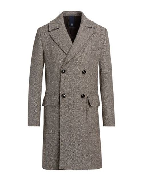 Man Coat Dark brown Size 40 Wool, Synthetic fibers, Polyamide, Cotton, Silk