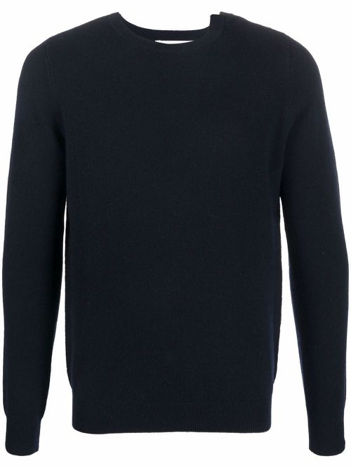 Crew-neck cashmere jumper - Blue